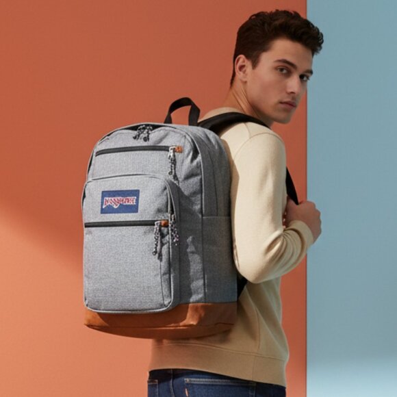Jansport Cool Student Iconic Style Backpack Gray - Picture 1 of 10